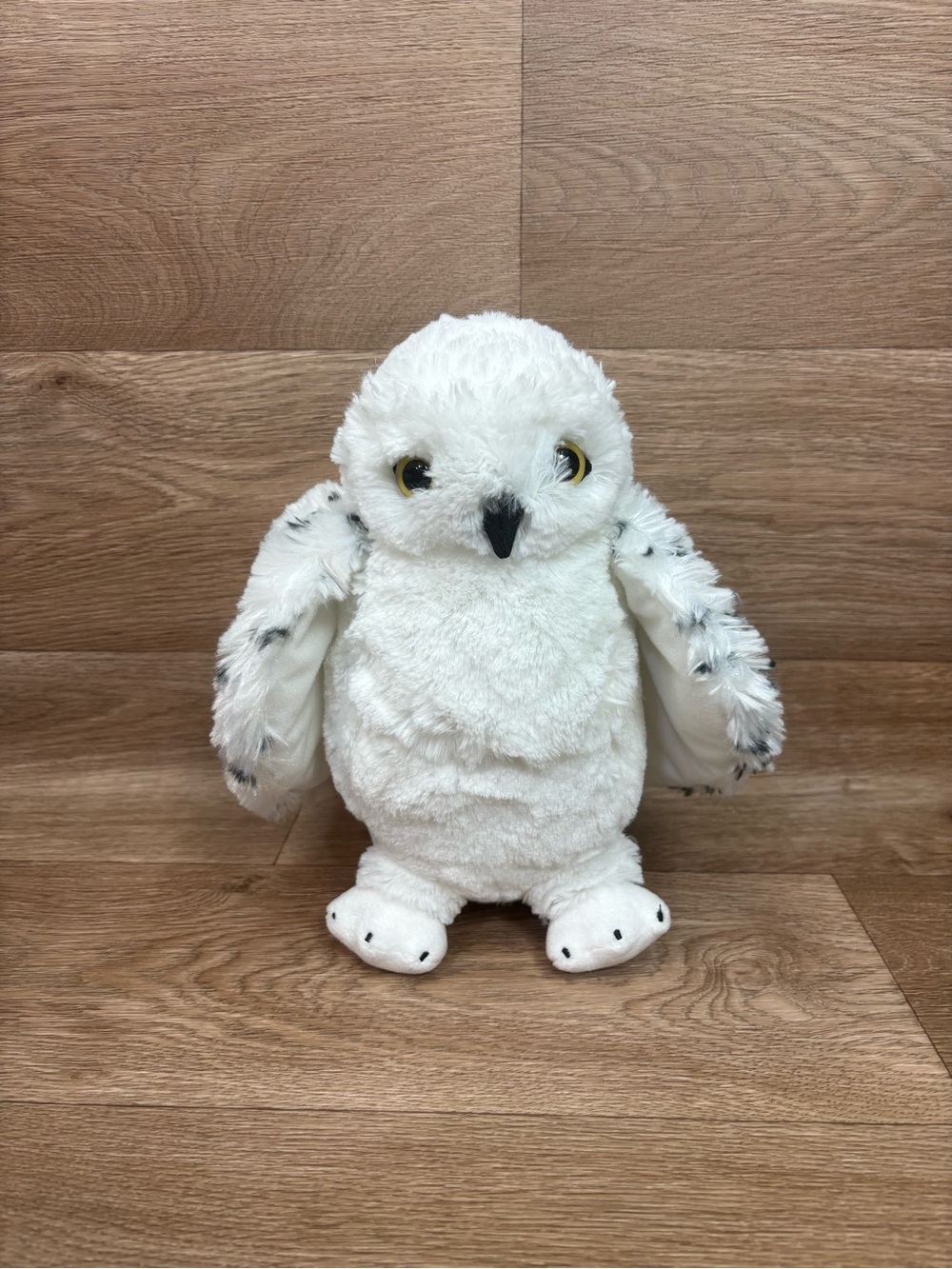 White Plush Snowy Owl Pet Toy - Soft Small Animal Plush